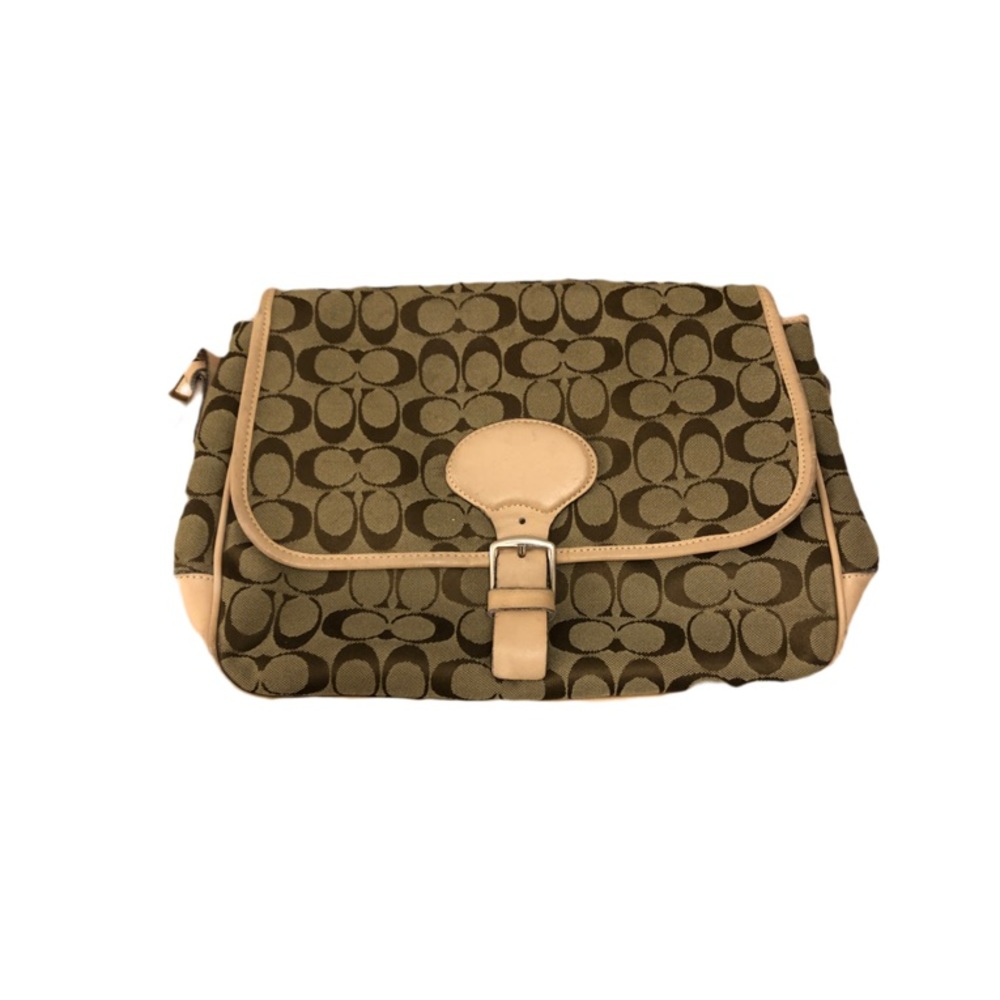 Authentic COACH Vintage Tan and Beige Shoulder Bag